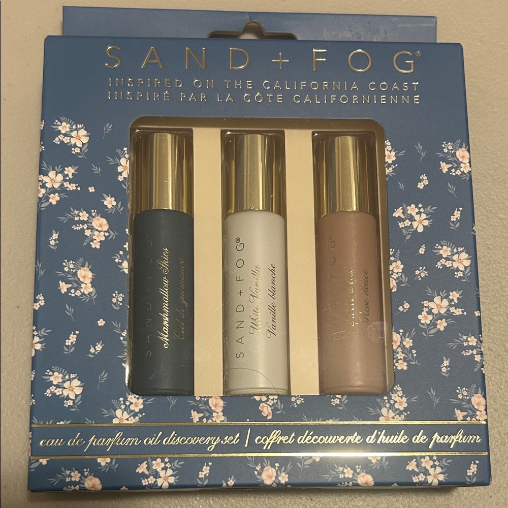 Perfume Roll on gift set - marshmallow skies, white, vanilla, sweet rose